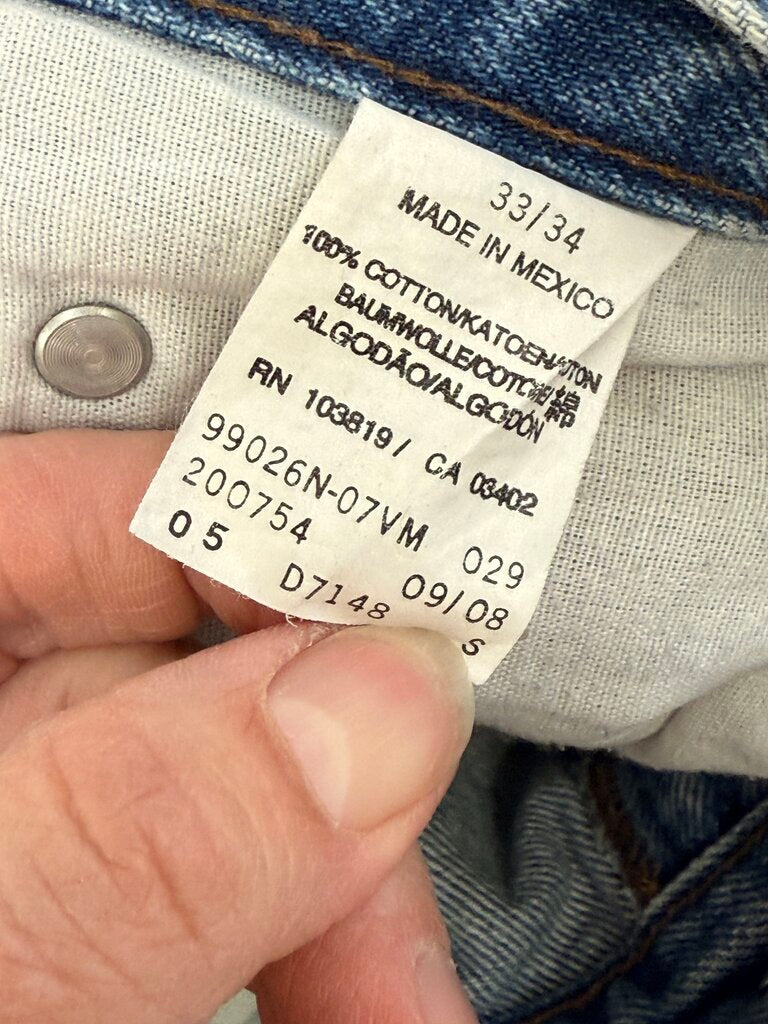 VTG Harley Davidson Blue Denim Mens Jeans 33x34 /rb