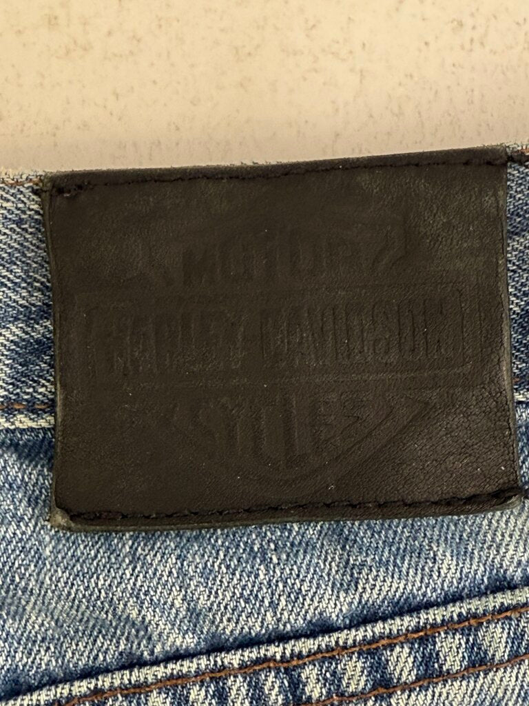 VTG Harley Davidson Blue Denim Mens Jeans 33x32 /rb