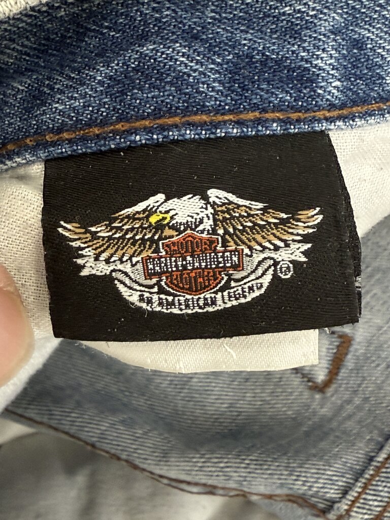 VTG Harley Davidson Blue Denim Mens Jeans 33x32 /rb