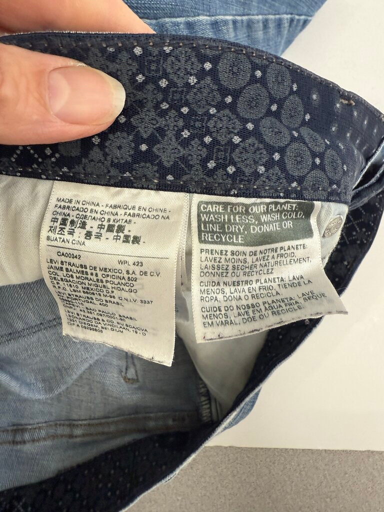 Vtg Levi Strauss Blue Denim Womens Jeans size 14 /rb