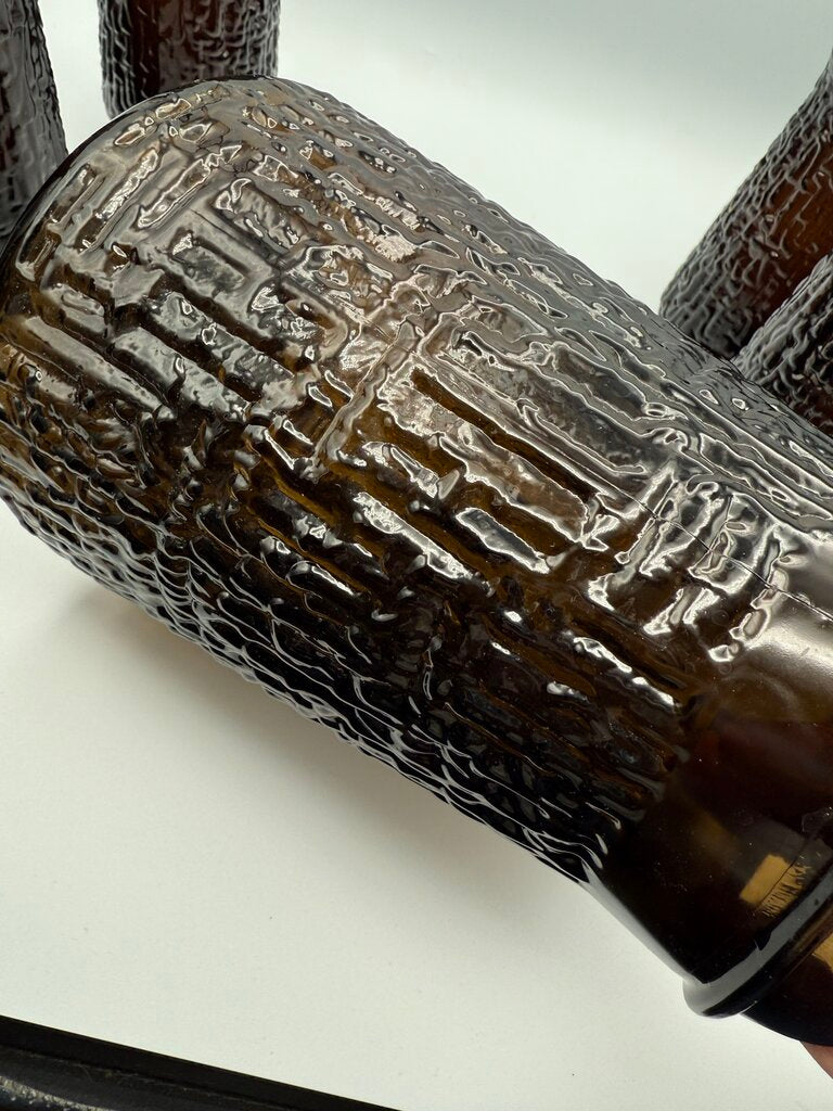 VTG Libbey Artica Tawny Brown Pitcher & 5 Glasses /roh