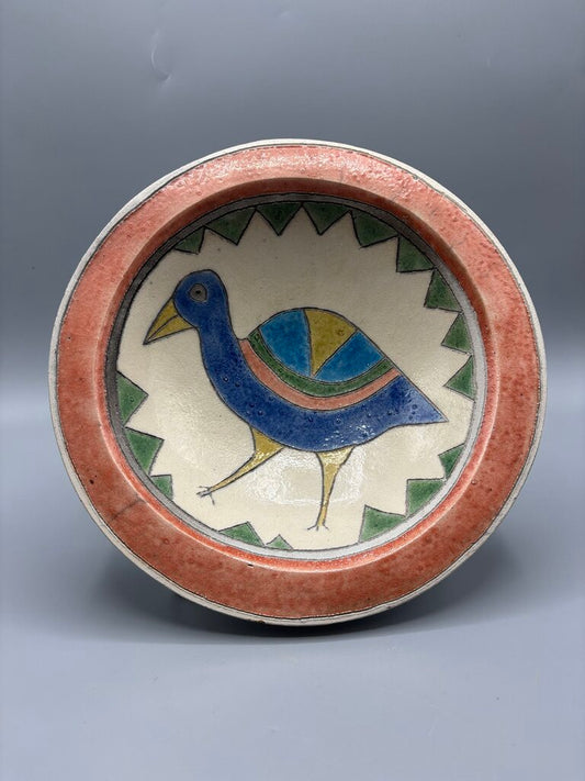 Pottery Bowl w/ Bird Incised Decoration /j