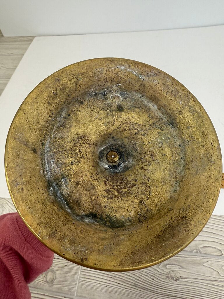 Vintage Large Brass 5 Arm Candelabra w/Dogs /rw