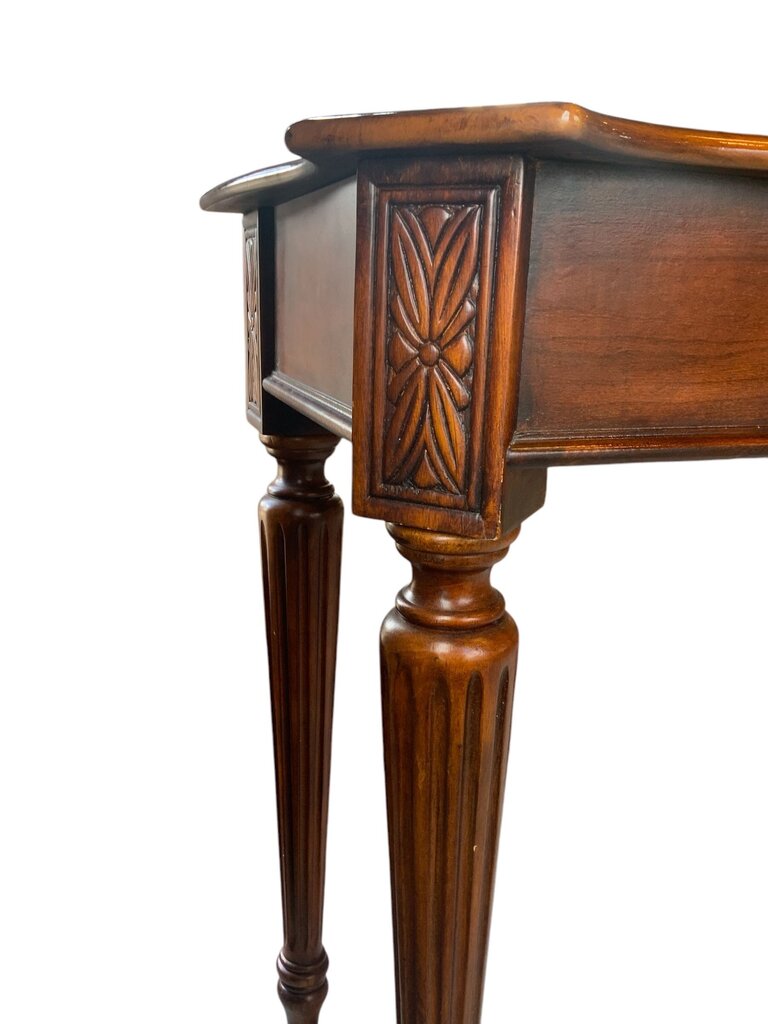 Dark Wood Foyer With Drawer