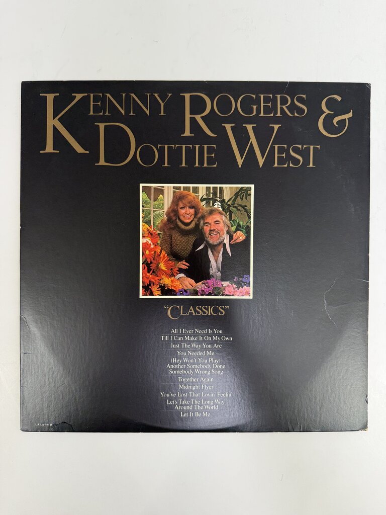 VTG Kenny Rogers & Dottie West “Classics” Vinyl Record Album /ro
