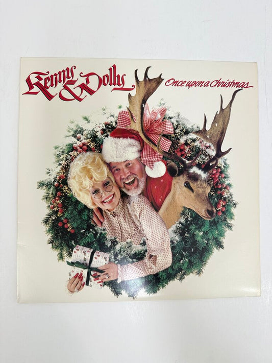 VTG Kenny & Dolly “Once Upon A Christmas” Vinyl Record Album /ro