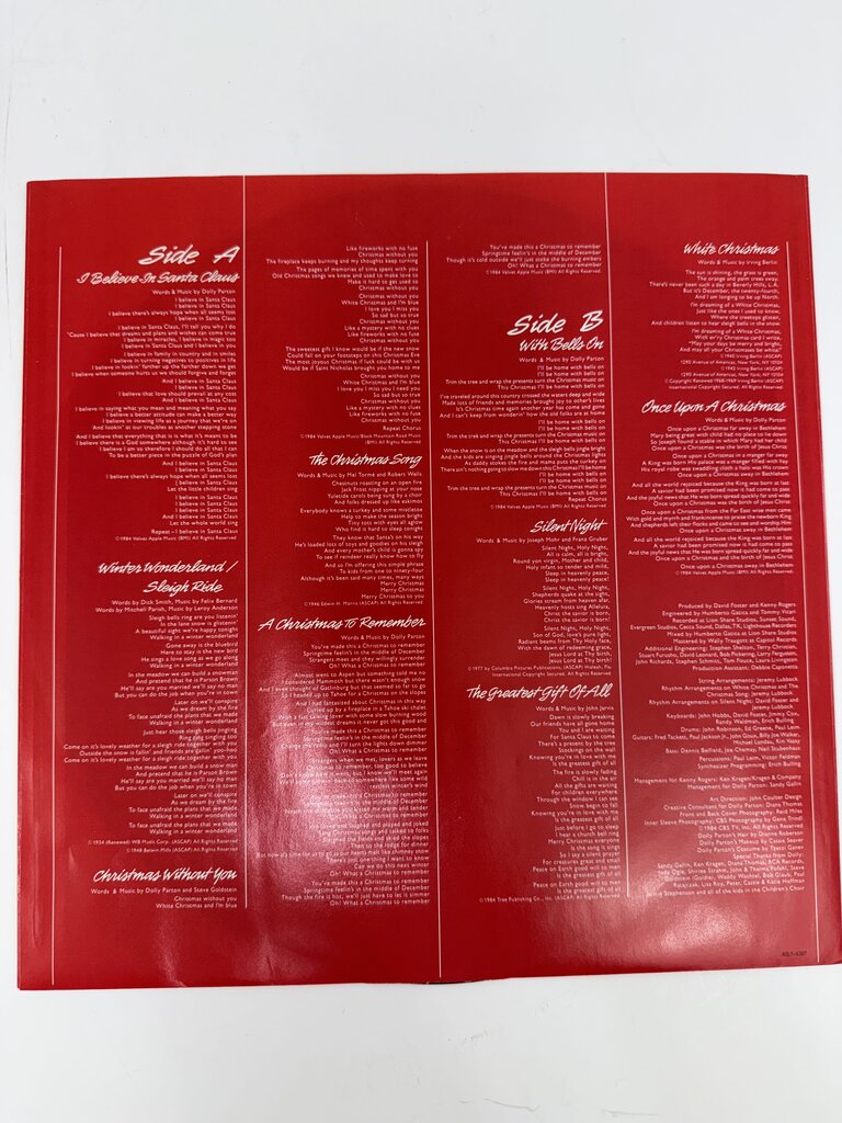 VTG Kenny & Dolly “Once Upon A Christmas” Vinyl Record Album /ro