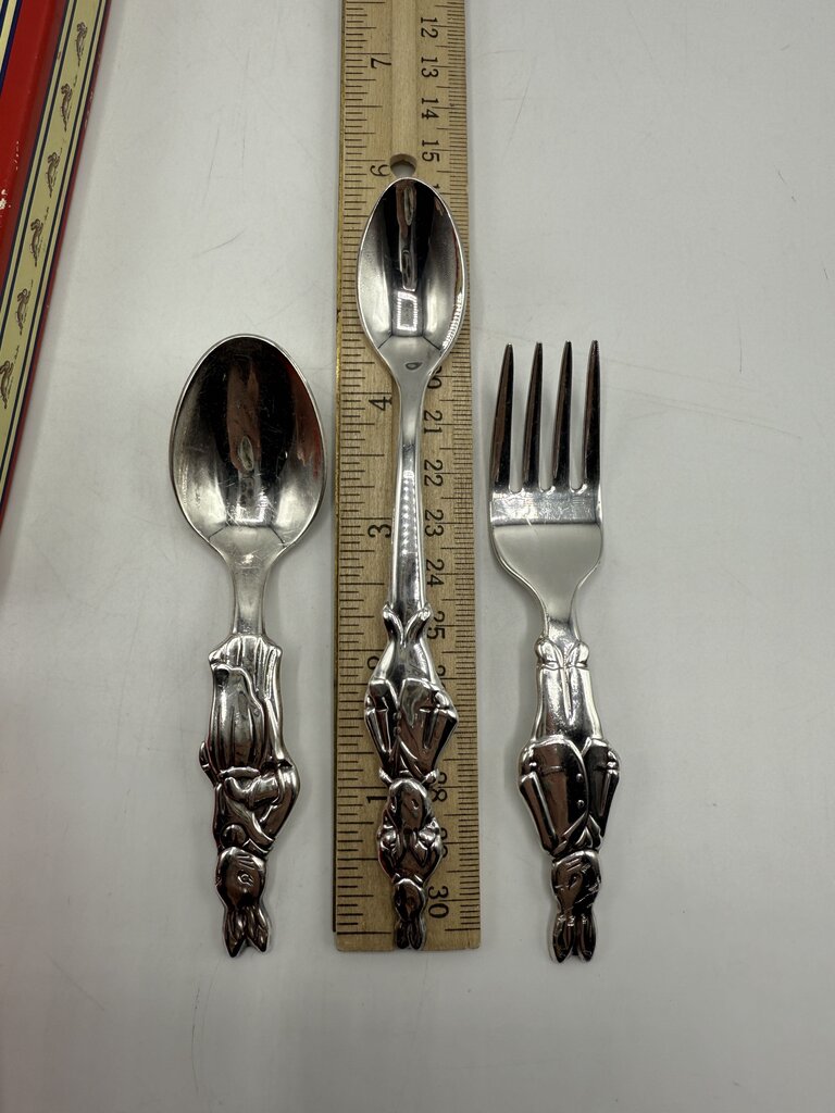 1998 Royal Doulton Bunnykins 3 pc Youth Flatware Set /ro