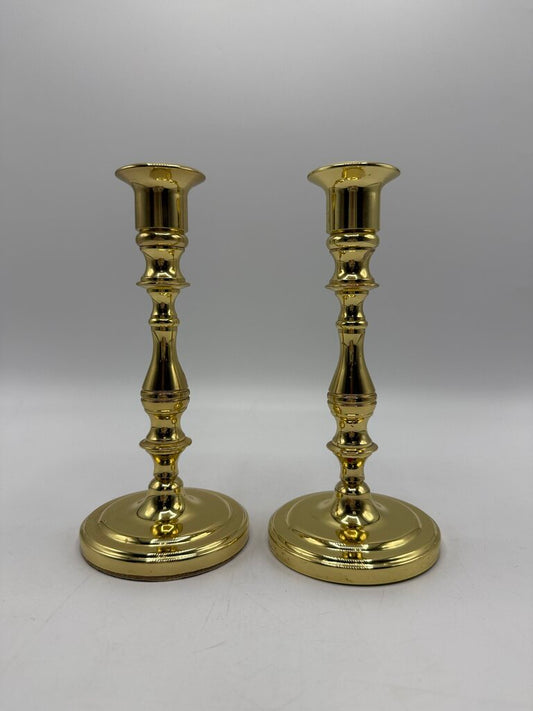 Baldwin Brass 7” tall Set of 2 Candlestick Holders /rw