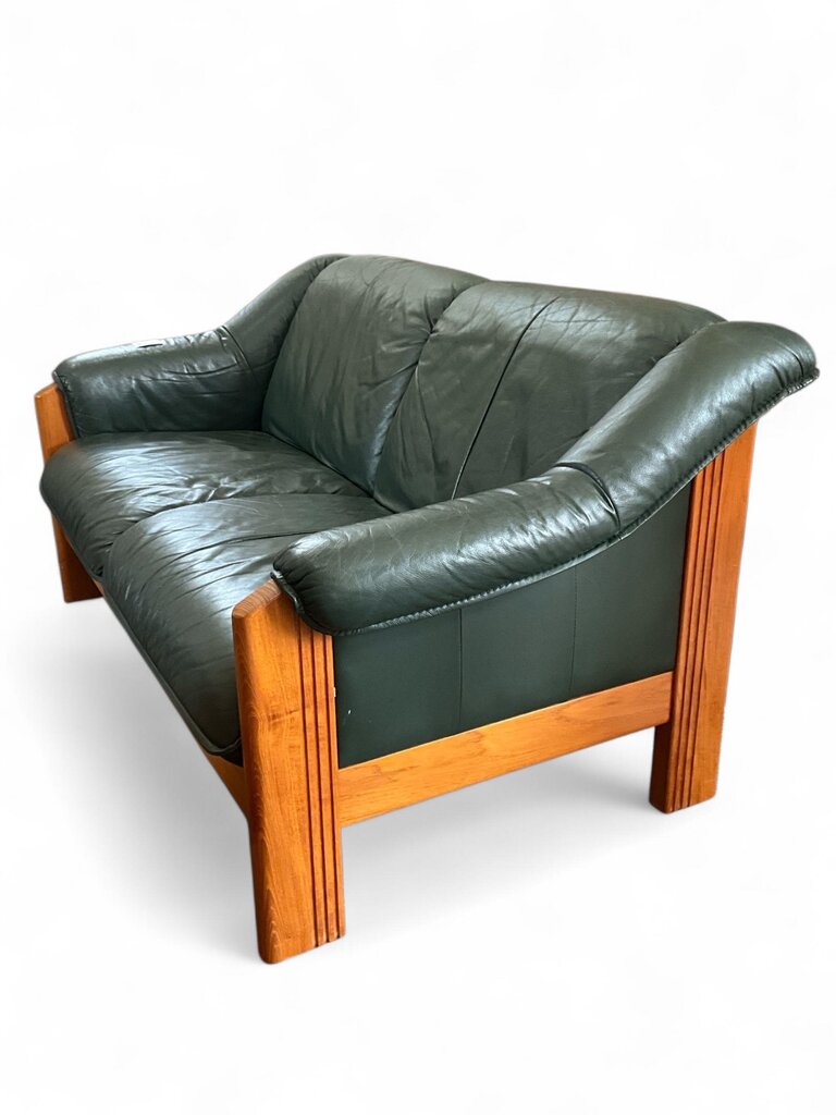 Scandinavian Leather Loveseat
