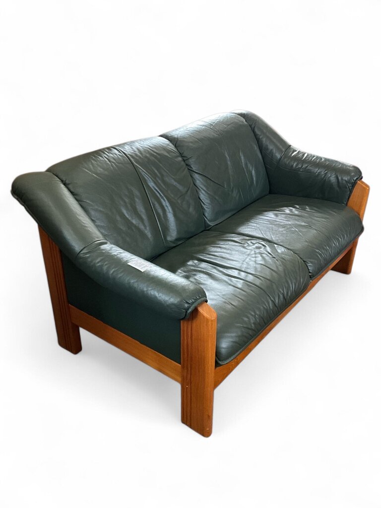 Scandinavian Leather Loveseat