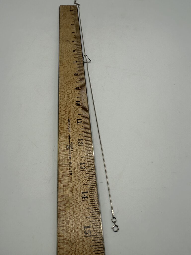 Sterling Silver Snake Chain Necklace Live Laugh Love Pendant 14.5” /ro