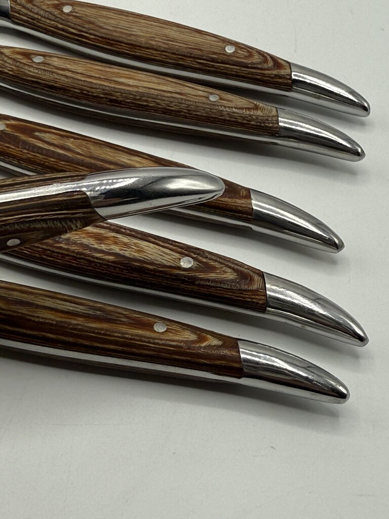 Six VTG Hull Steak Knives Box Set /ro