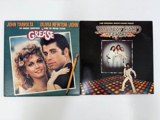 VTG Sound Track Vinyl Double Albums - Grease & Saturday Night Fever /rb