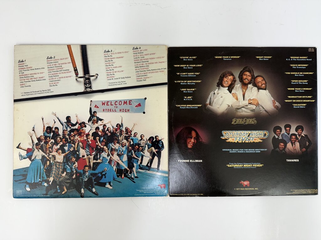 VTG Sound Track Vinyl Double Albums - Grease & Saturday Night Fever /rb