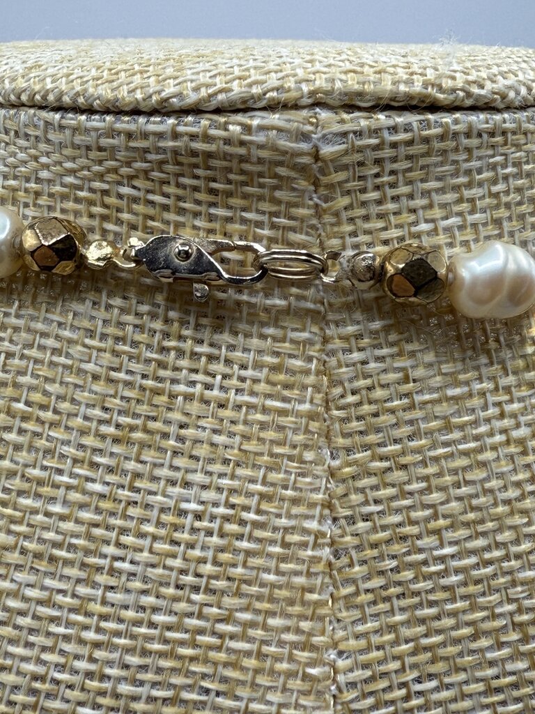 Statement Choker Necklace Seed Pearls Crystals Sea Shell Set /ro