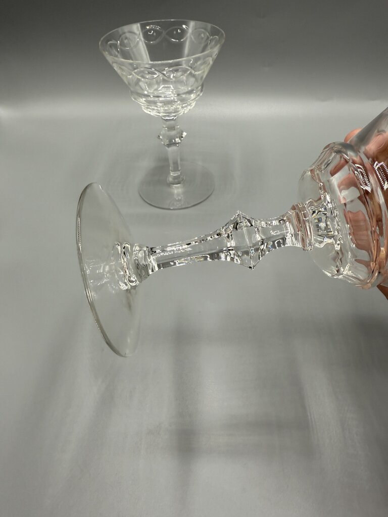 2 Libbey Rock Sharpe Crystal Champagne/Tall Sherbet EUC /rw