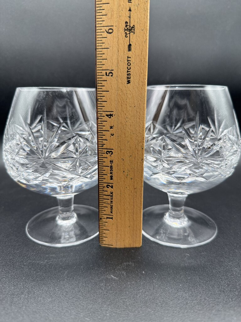 Gorgeous Set of 4 Cut Crystal Brandy Glass/Snifter /roh
