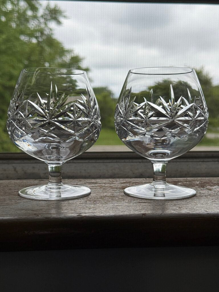 Gorgeous Set of 4 Cut Crystal Brandy Glass/Snifter /roh