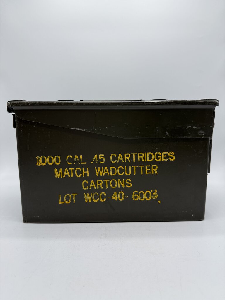 VTG Military Metal Ammo Box 1000 Cal .45 Cartridge Lot WCC-40-6003 /rw