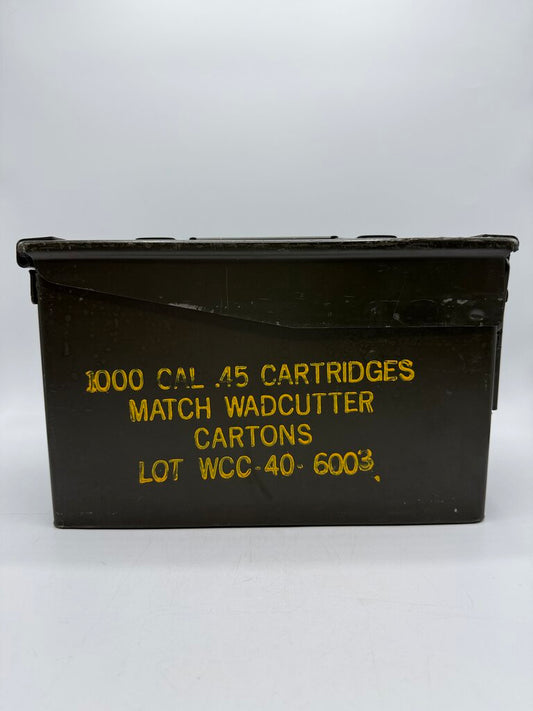 VTG Military Metal Ammo Box 1000 Cal .45 Cartridge Lot WCC-40-6003 /rw