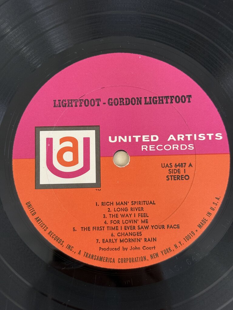 VTG Gordon Lightfoot Vinyl Album “Lightfoot” LP 1970 /ro