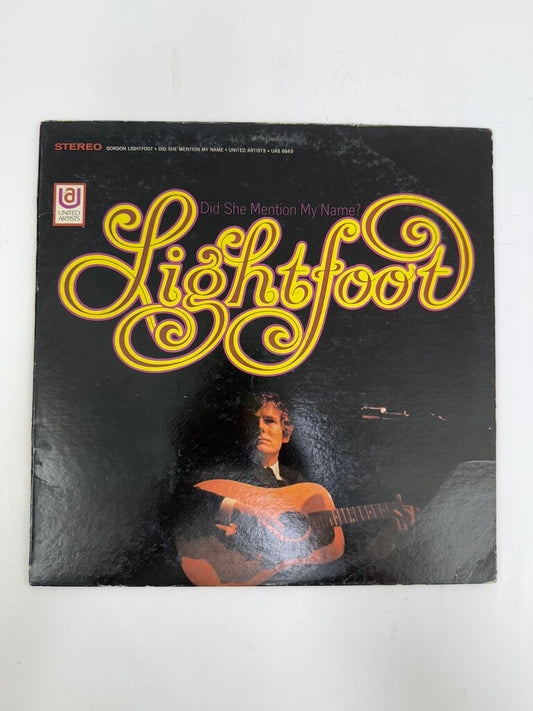 VTG Gordon Lightfoot Vinyl Album LP Did She Mention My Name /ro