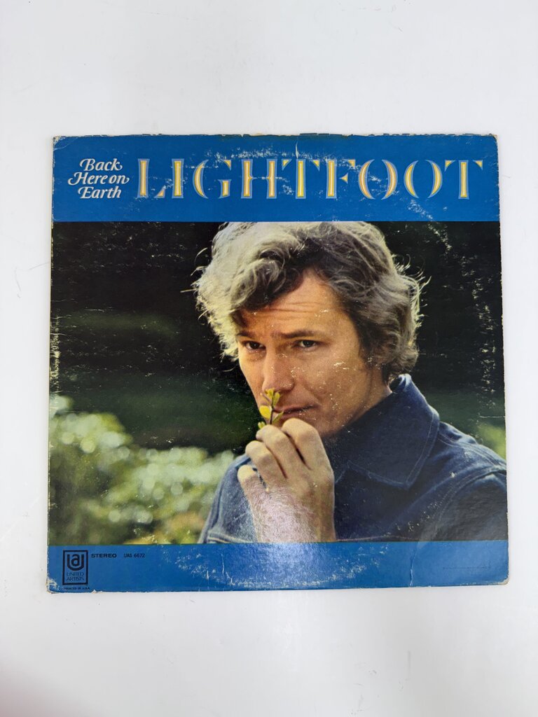 VTG Vinyl Album Gordon Lightfoot Back Here on Earth LP /ro