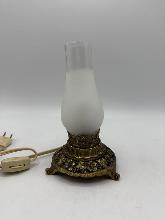 VTG Matson K770 Signed Regency Brass Hurricane Accent Lamp/Light 6” tall /rw