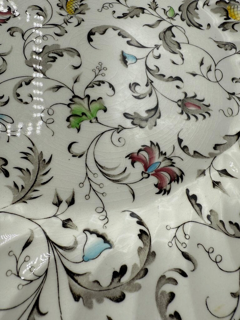 VTG Myott Staffordshire Vanity Fair Multicolor Dinner Plate 10.5” /ro