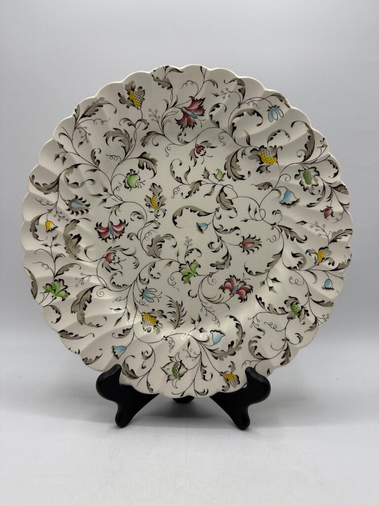 VTG Myott Staffordshire Vanity Fair Multicolor Dinner Plate 10.5” /ro