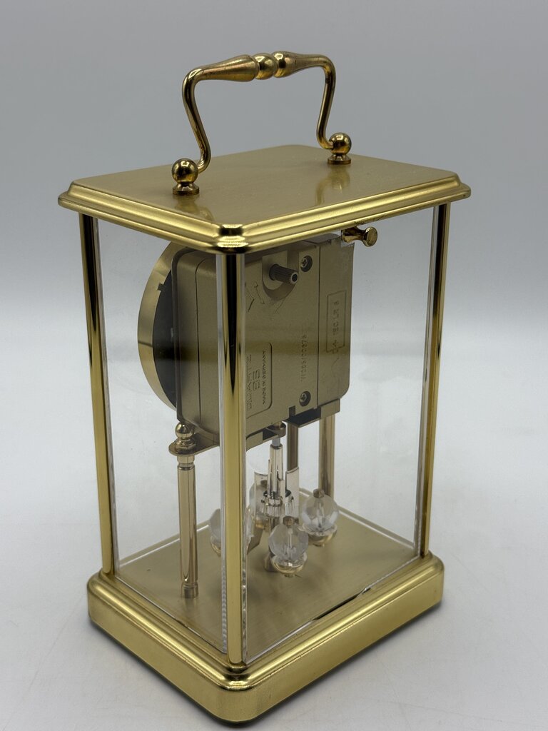 VTG Loricron Quartz Clock Brass 6.5”Tall Battery Works Germany /ro