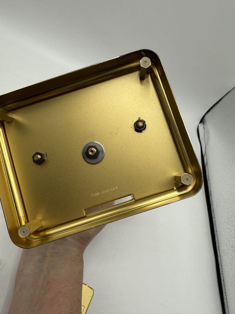 VTG Loricron Quartz Clock Brass 6.5”Tall Battery Works Germany /ro