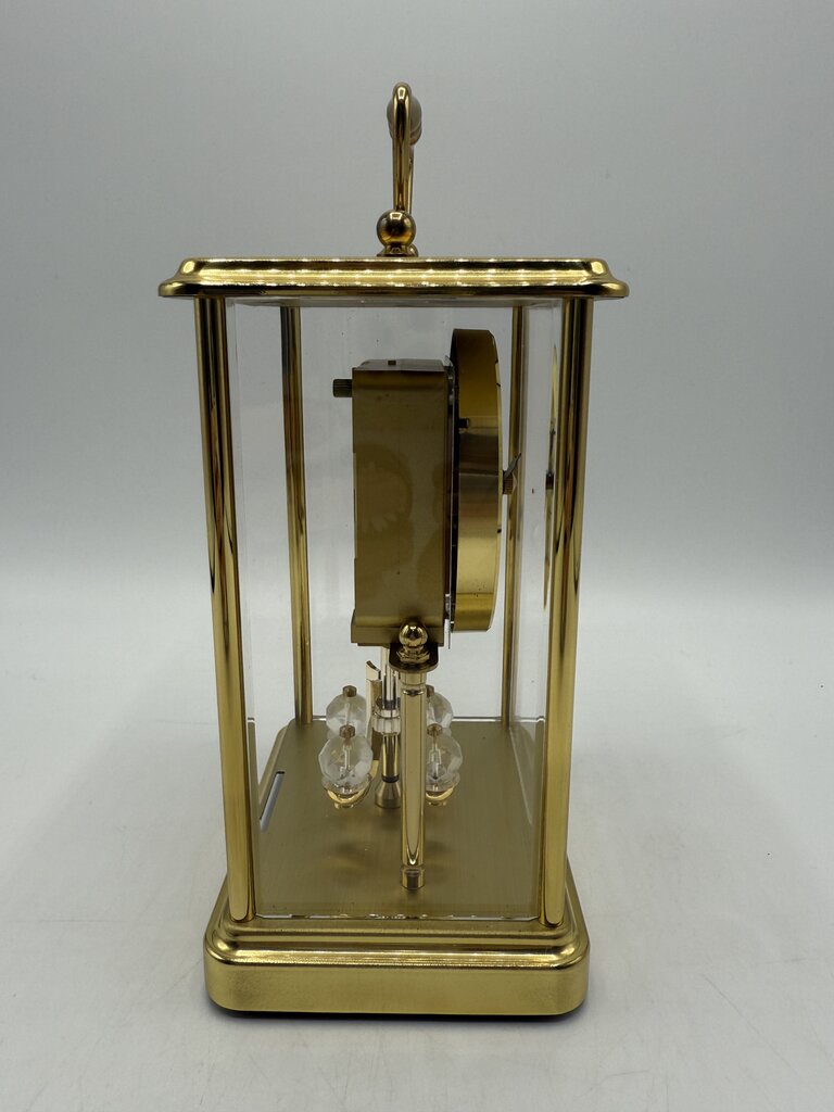 VTG Loricron Quartz Clock Brass 6.5”Tall Battery Works Germany /ro