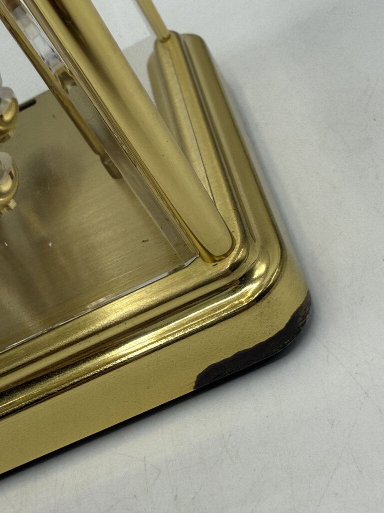 VTG Loricron Quartz Clock Brass 6.5”Tall Battery Works Germany /ro