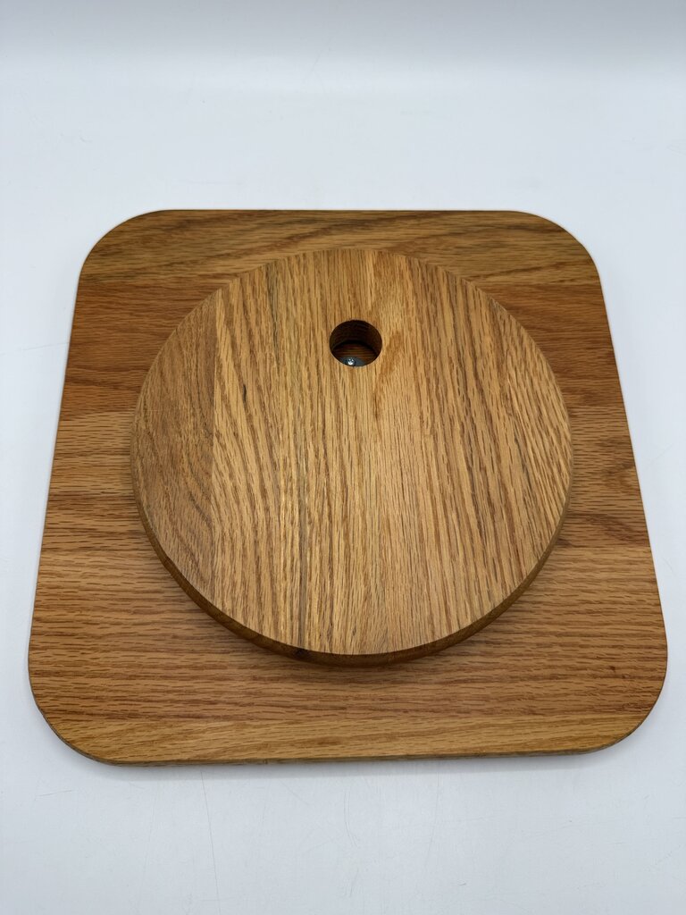 VTG Square Teak Wood Lazy Susan 11.25 x 11.25 /roh