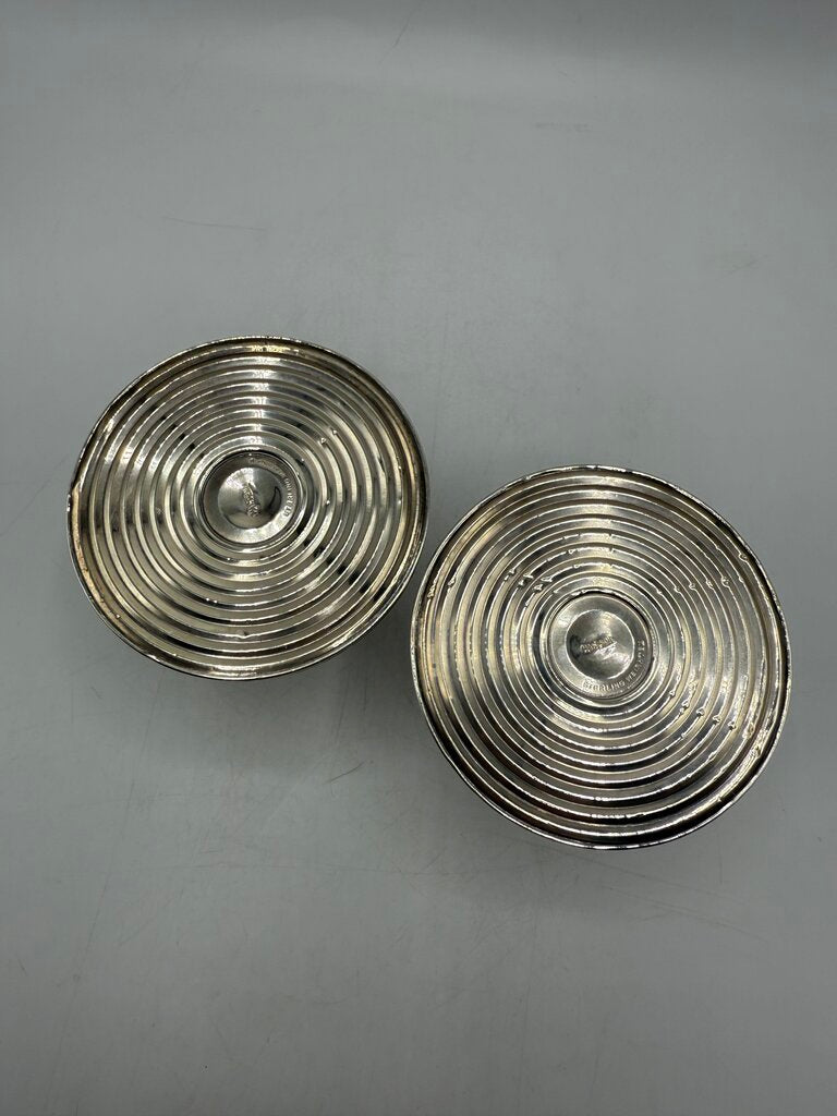 VTG Set of 2 Sterling Silver Candlestick Holders Weighted Base /ro