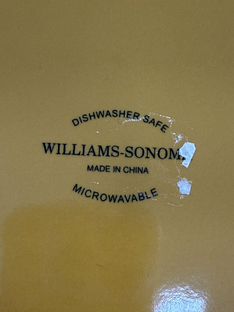 Williams-Sonoma Charger Plate Dijon Yellow Set of 4 /rb