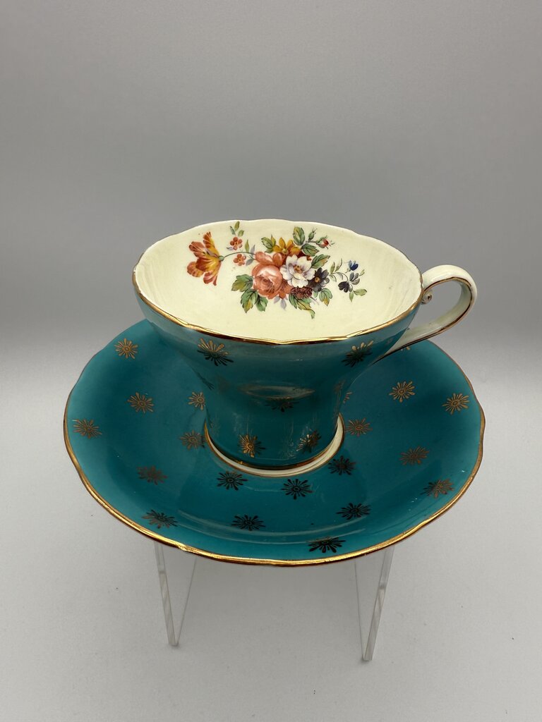 2 Fine Bone China Tea Cup & Saucer Set Made in England /rb