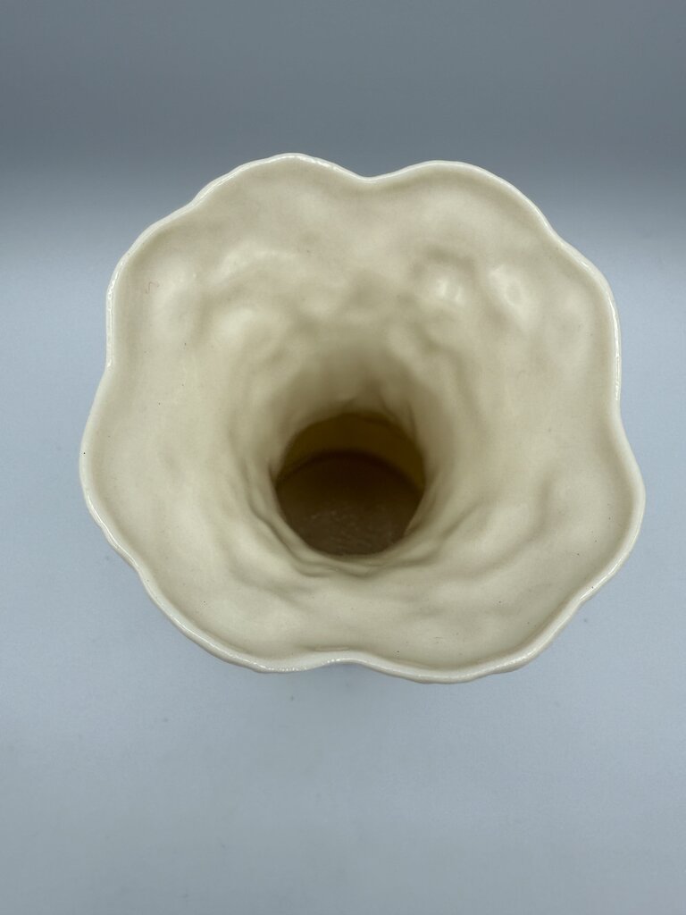 VTG Belleek Shamrock Daisies Porcelain Bud Vase 6” Brown Stamp /ro