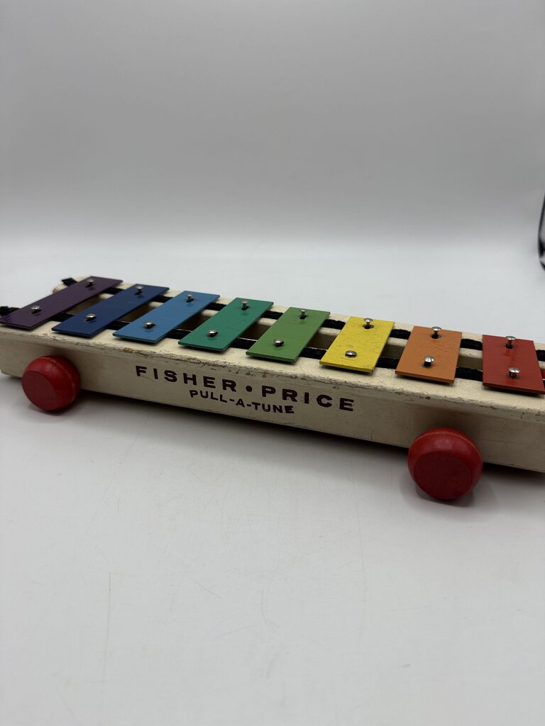 VTG 2 Fisher Price Pull Toys Phone Xylophone Working /rb