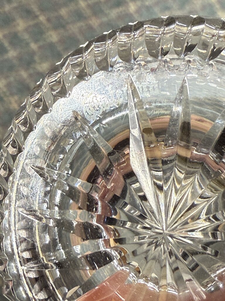 Waterford Crystal Glass Clear Ring Holder Round Trinket Dish Ireland /ro