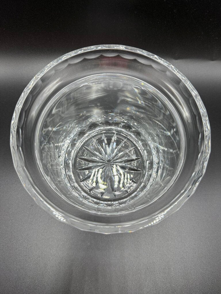 Rogaska Crystal Biscuit Barrel Etched Cetinje Monastery EUC /roh