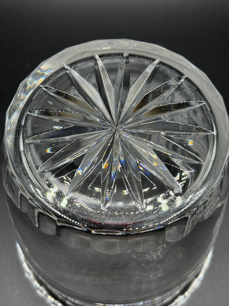 Rogaska Crystal Biscuit Barrel Etched Cetinje Monastery EUC /roh