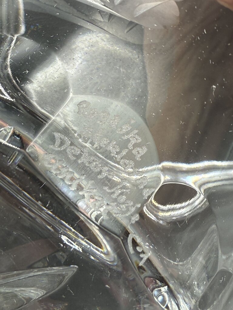 Rogaska Crystal Biscuit Barrel Etched Cetinje Monastery EUC /roh