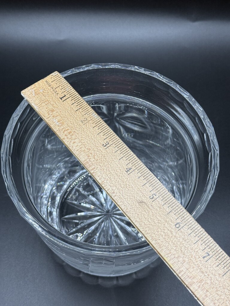 Rogaska Crystal Biscuit Barrel Etched Cetinje Monastery EUC /roh