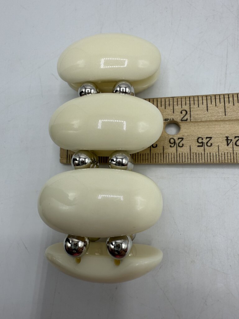 Vintage Chunky Stretch Bracelets White/Black /ro
