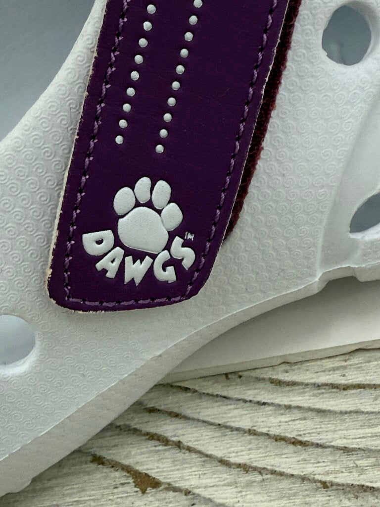 Womens Dawgs Slip-On Clogs White/Purple Size 9/10 /rb