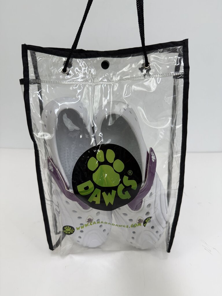 Womens Dawgs Slip-On Clogs White/Purple Size 9/10 /rb