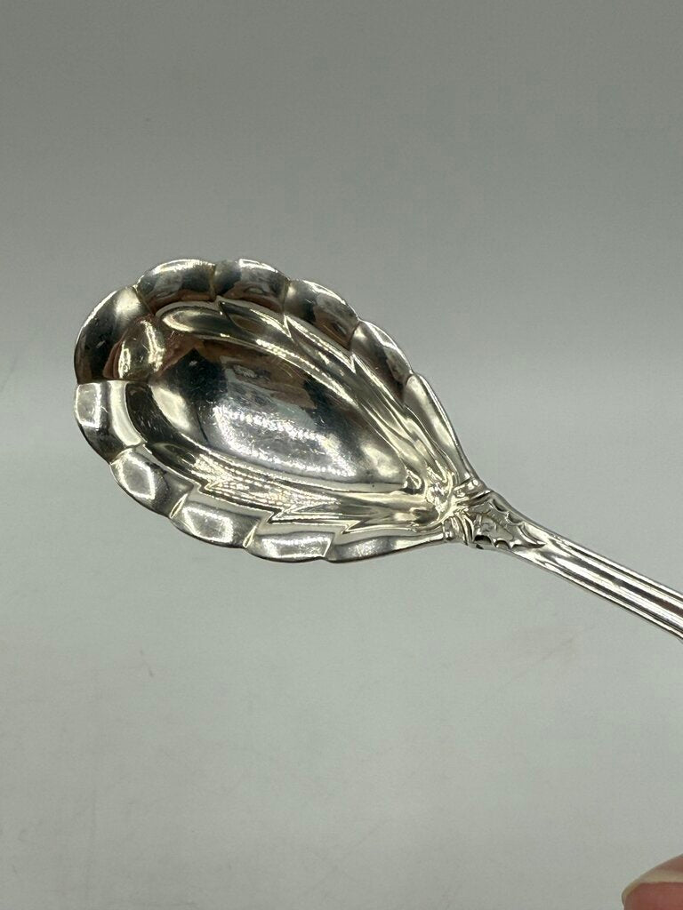 Tiffany & Co. Sterling Silver Sugar Serving Spoon Holly Pattern /ro